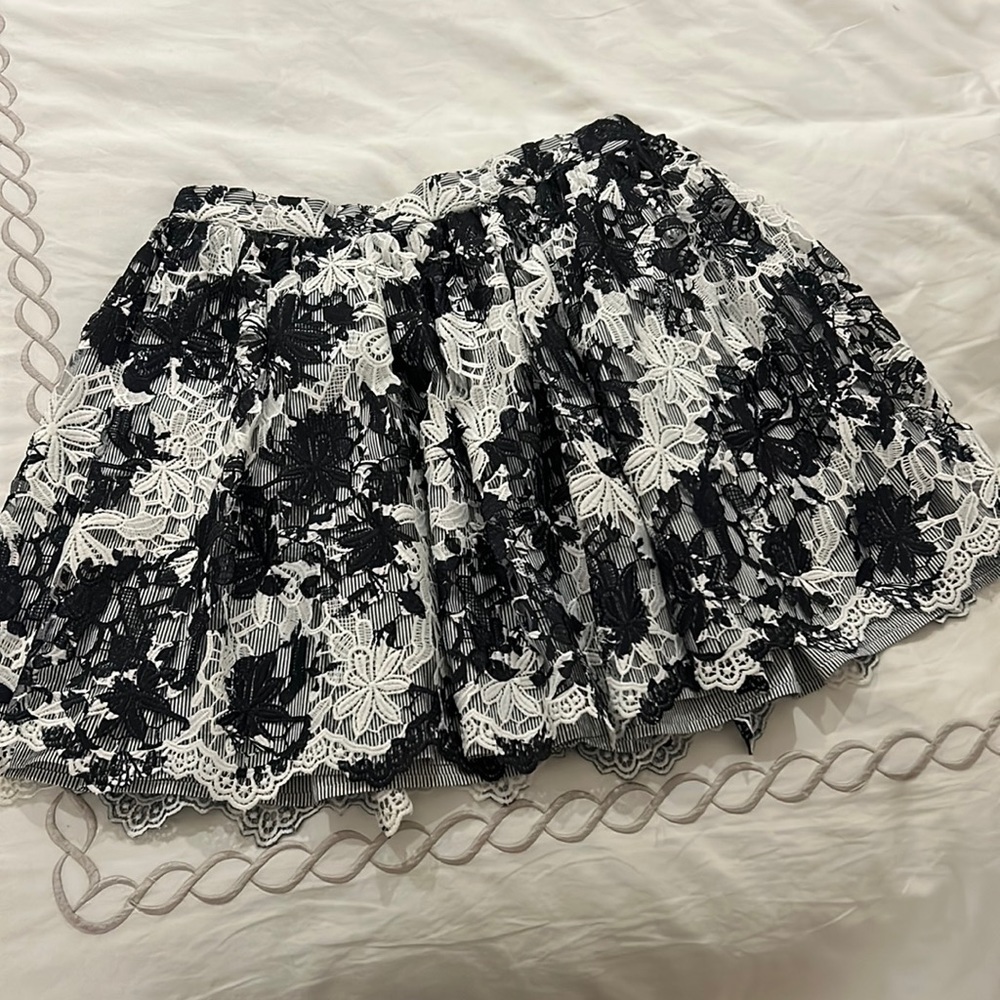 Thakoon addition blue/white crochet skirt
